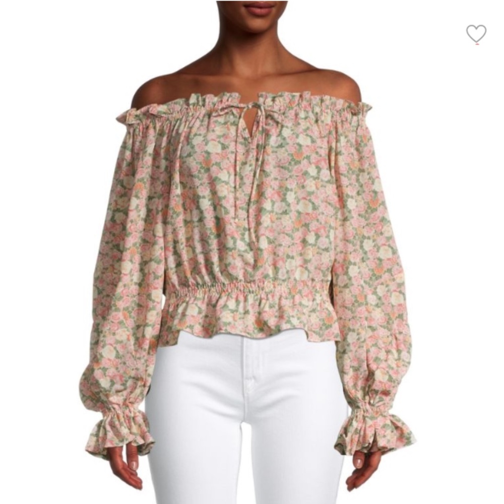 NWT | Dress Forum | Floral Off-the-Shoulder Women's Blouse | Size Small